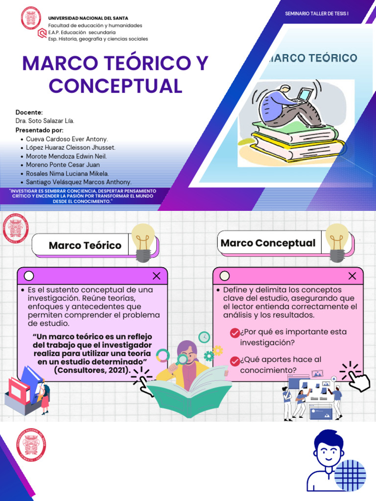 Importancia del Marco Teórico y Conceptual | PDF | Teoría | Marco ...