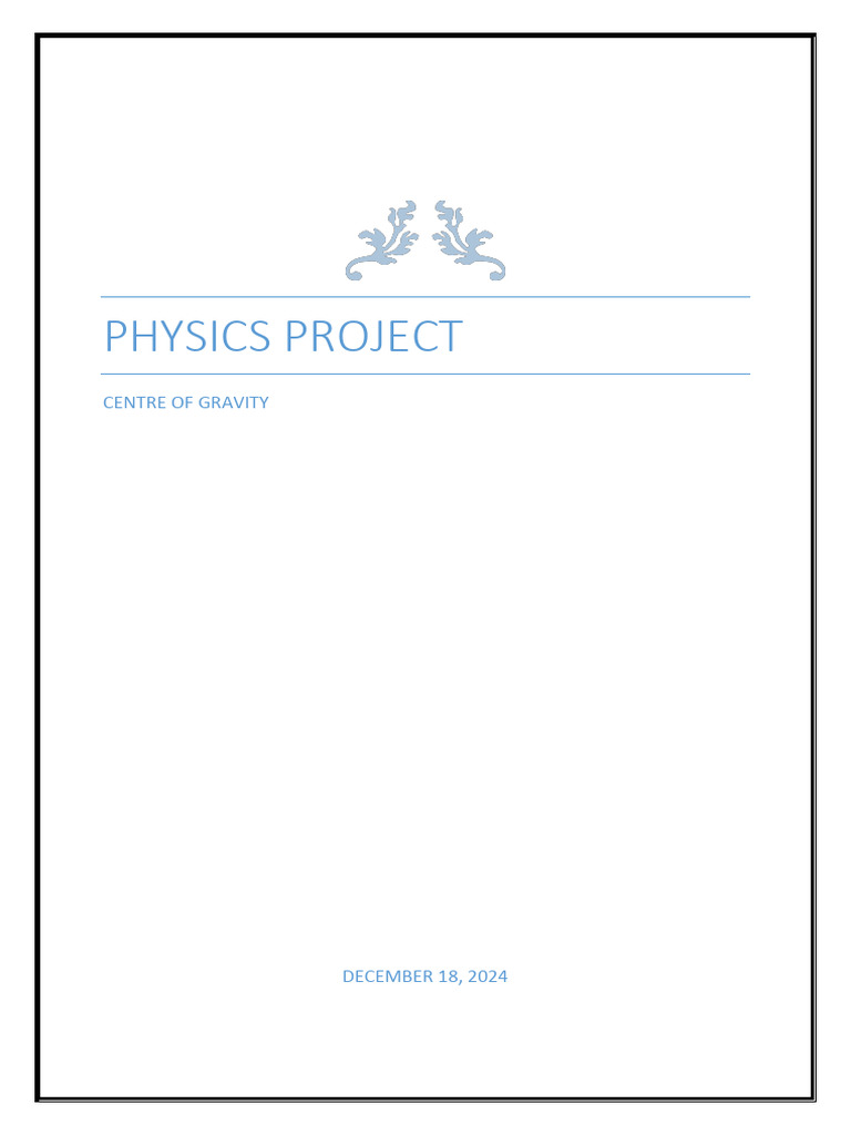 Centre of Gravity Experiment Report | PDF | Center Of Mass | Euclidean ...