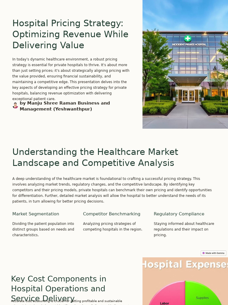 Hospital Pricing Strategy for Revenue Optimization | PDF | Pricing ...