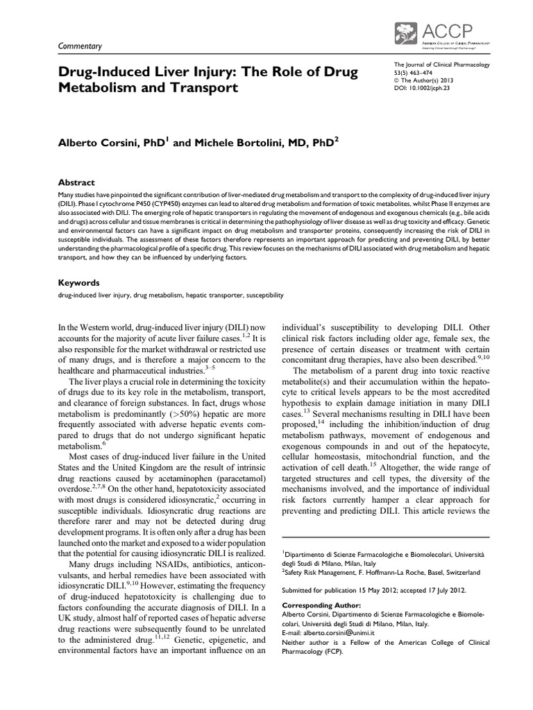 Understanding Drug-Induced Liver Injury | PDF | Drug Metabolism ...