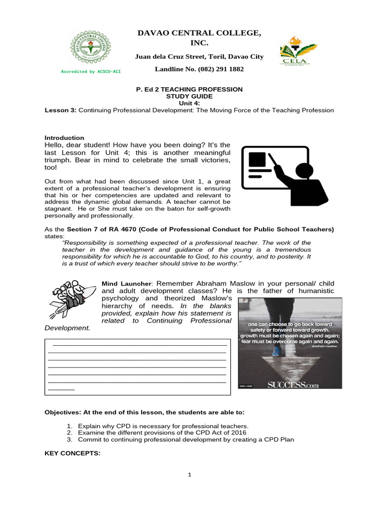Continuing Professional Development for Teachers | PDF | Professional ...