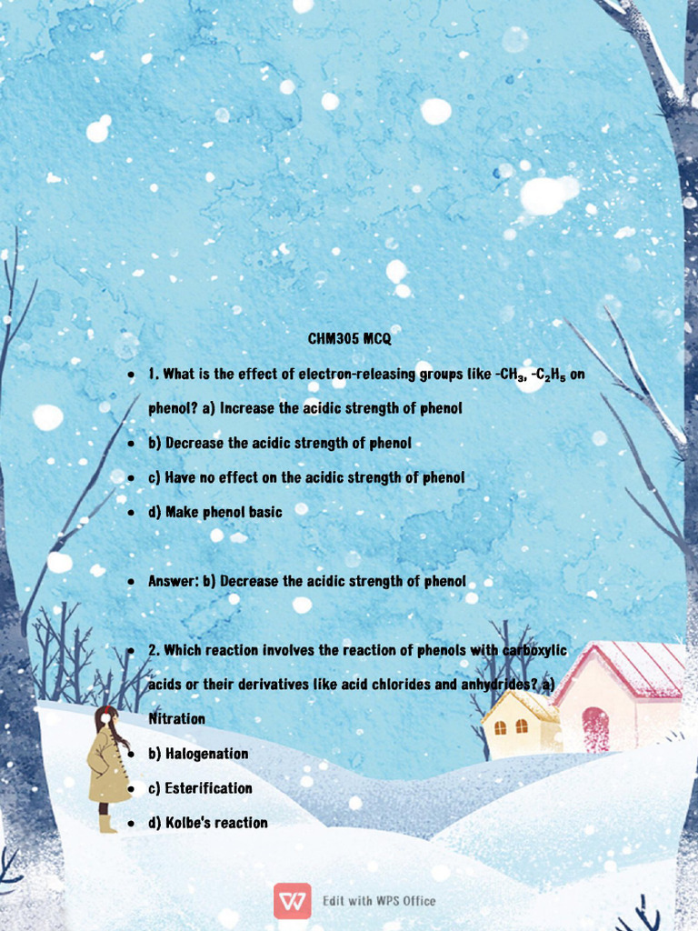 CHM305 Multiple Answer Questions | PDF