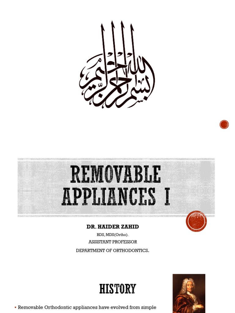 Evolution of Removable Orthodontic Appliances | PDF | Orthodontics ...