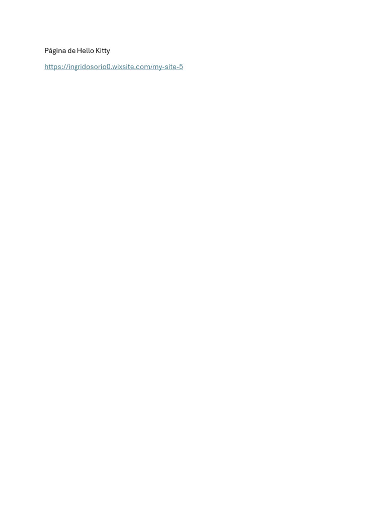 Página de Hello Kitty | PDF