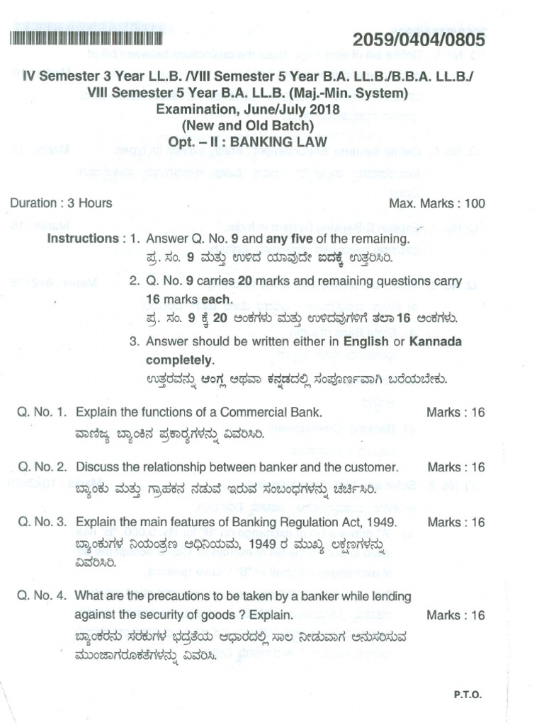 1 Banking Law June 2018 | PDF