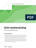 Grön Skatteväxling, en Policysammanfattning
