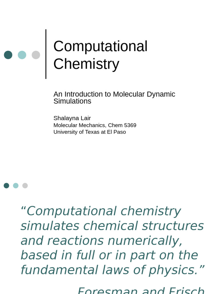 Computationalchemistry 12-6 | PDF | Computational Chemistry | Ab Initio ...