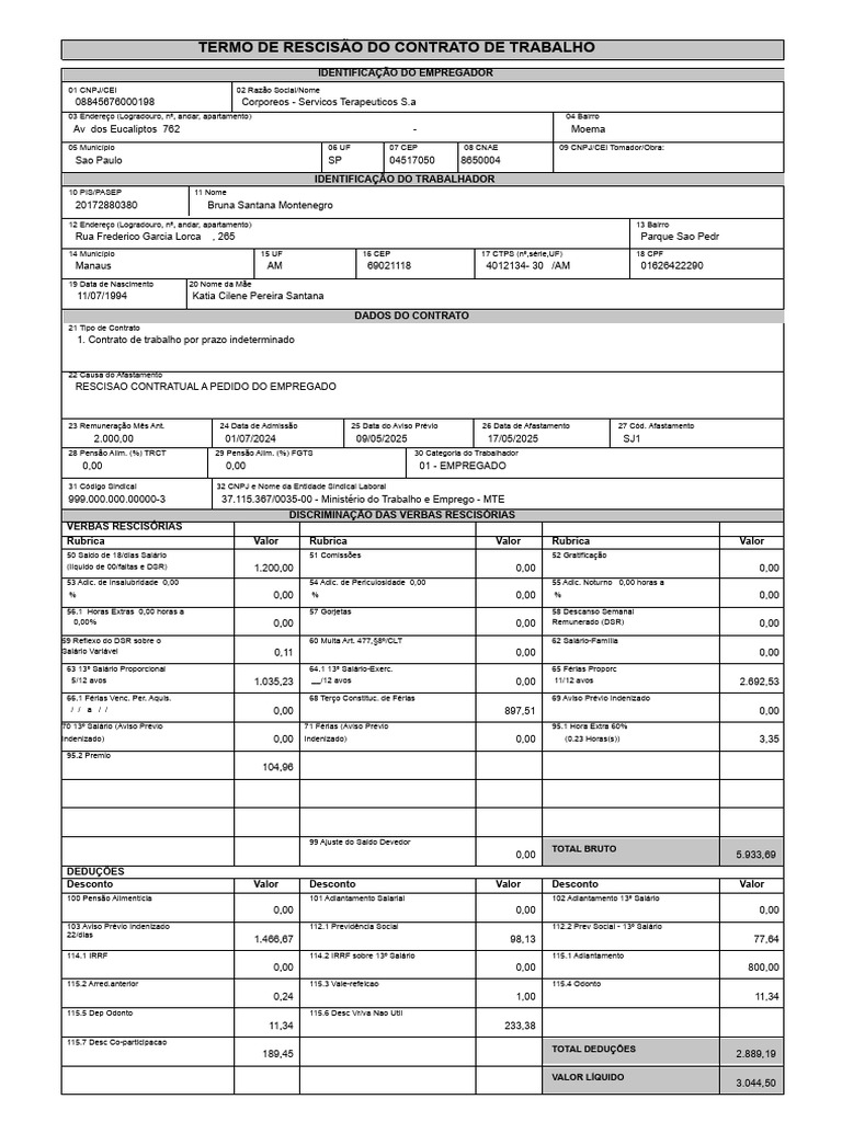TRCT | PDF | Hora extra | Ética de negócios