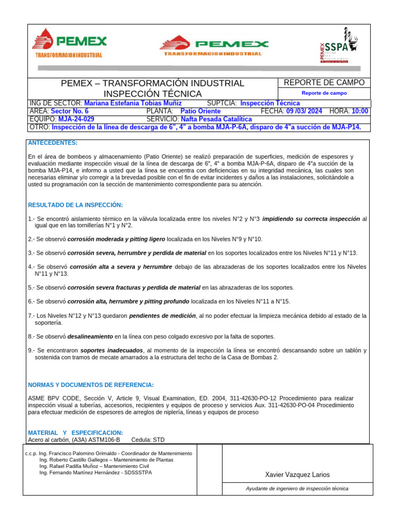 Rep. Mja 24 029 | PDF | Corrosión