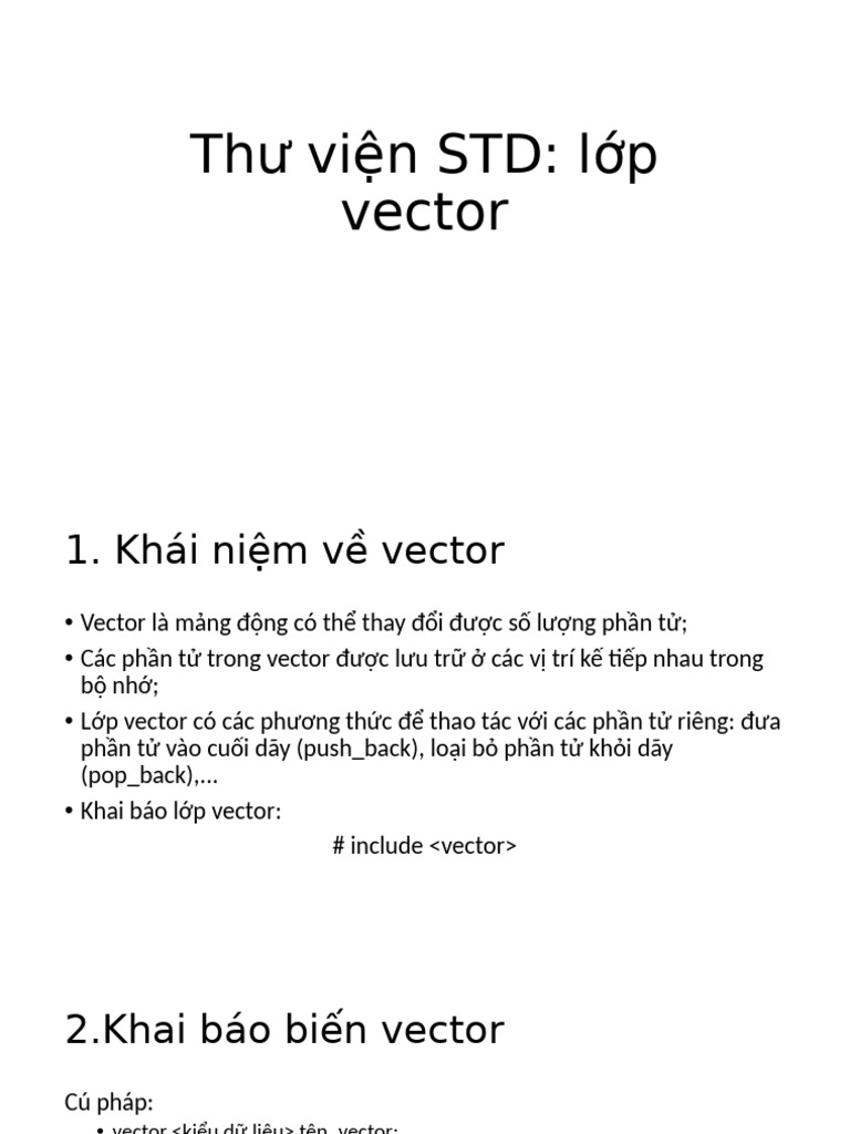 STD Vector | PDF