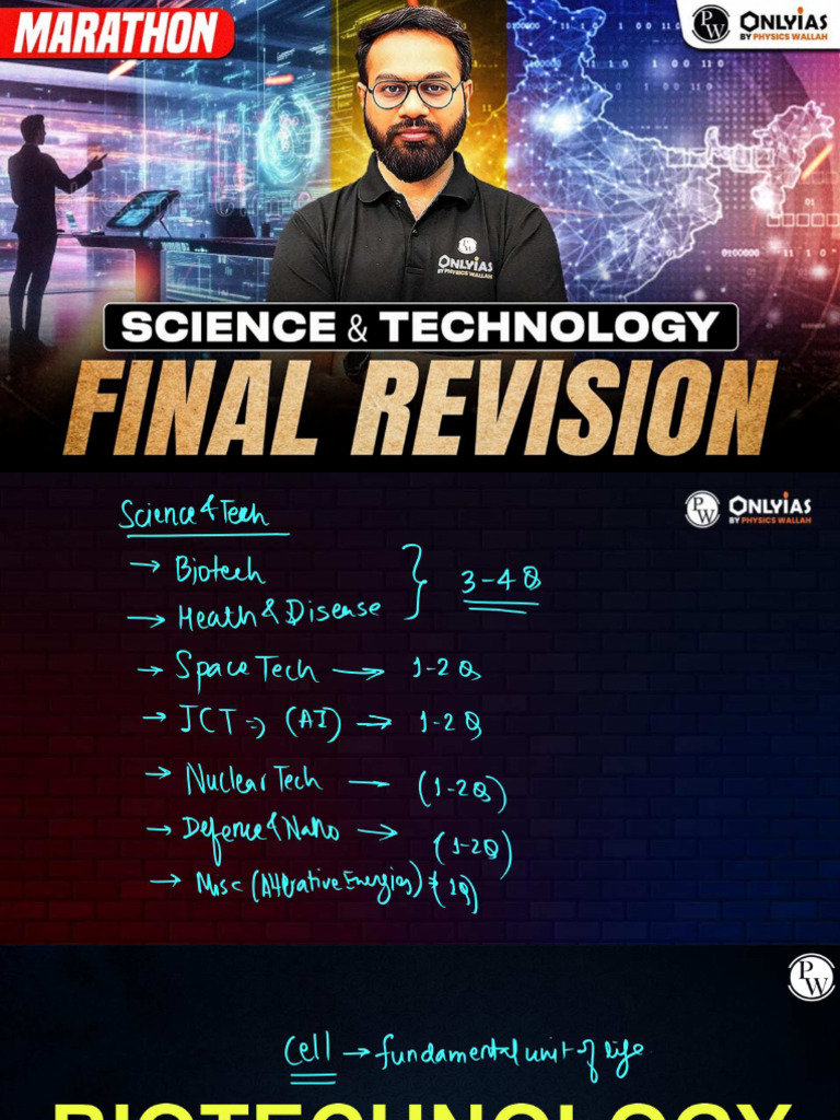 Final Revision of Science & Technology - Class Notes | PDF
