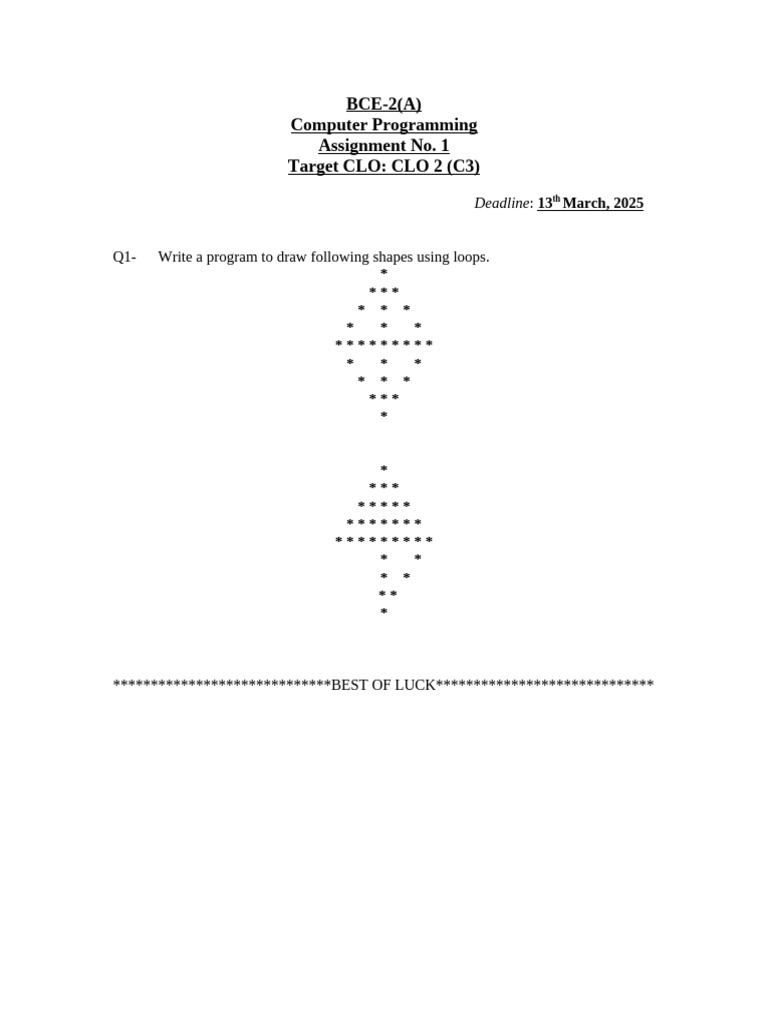 Programming Assignment: Shape Drawing | PDF