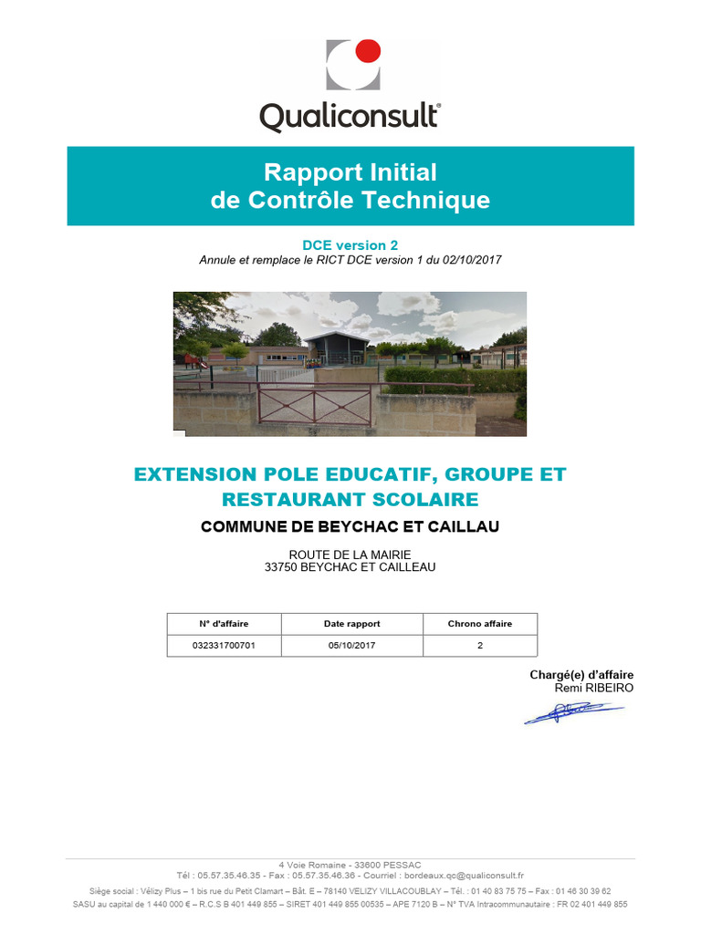 Rapport de Contrôle Technique DCE 2 | PDF | Fondation (construction ...