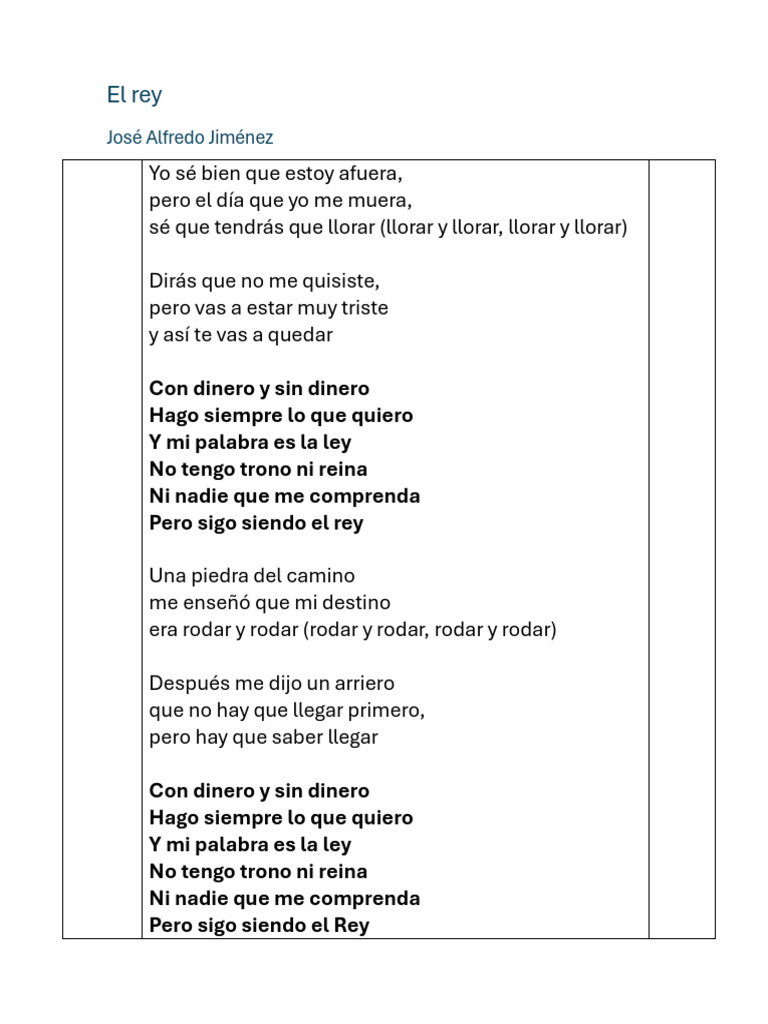 Letras de José Alfredo Jiménez | PDF