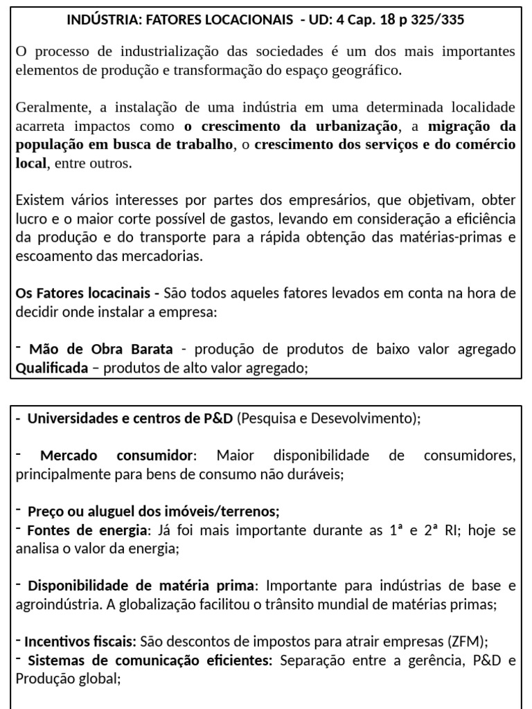 Fatores Locacionais Industriais | PDF | Quatro tigres asiáticos (países ...