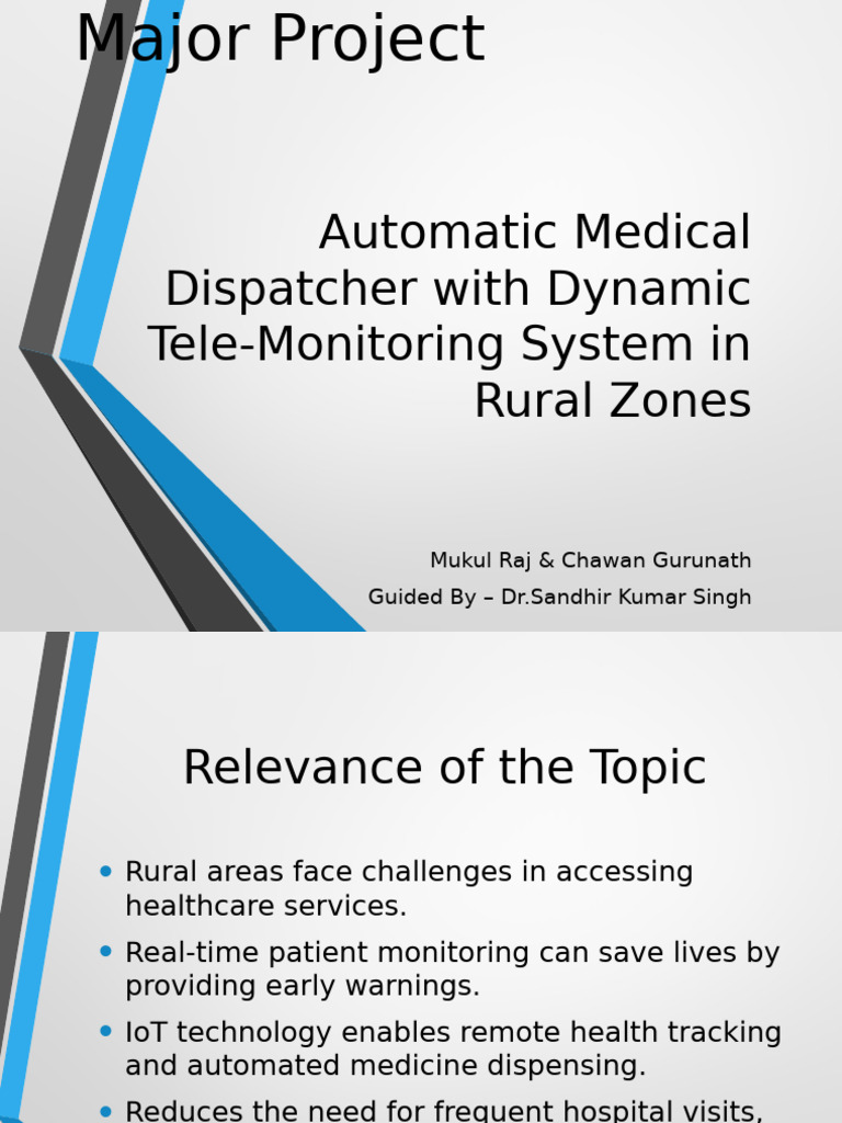 IoT-Based Medical Dispatcher for Rural Care | PDF