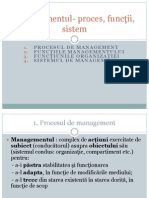 Managementul-Proces, Funcţii, Sistem