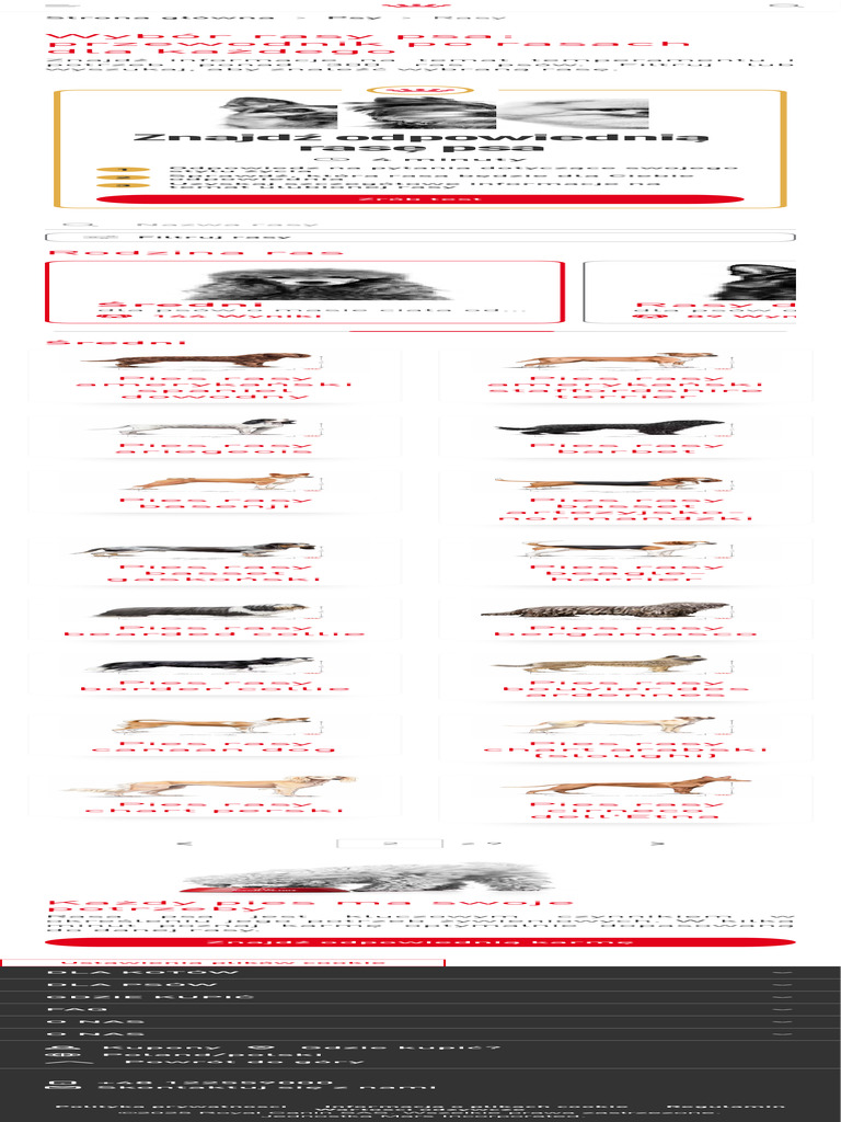 Wybór Rasy Psa Charakterystyka Ras Psów I Ich Potrzeby Royal Canin PL | PDF