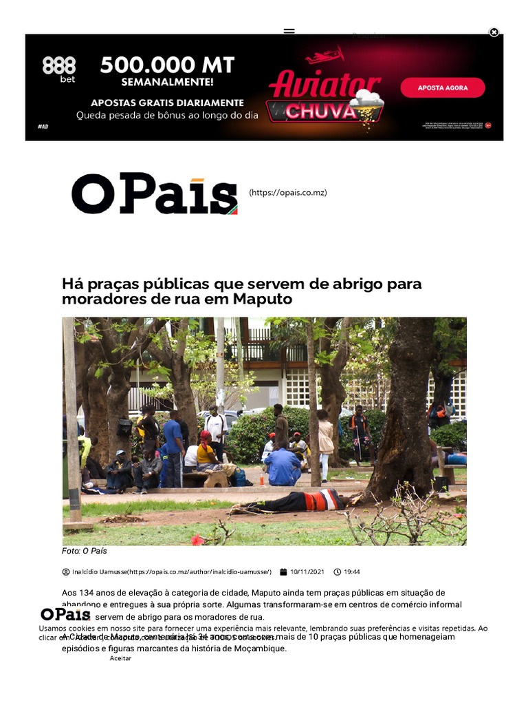 Praças Abandonadas em Maputo | PDF | Cidade | Cookie de HTTP