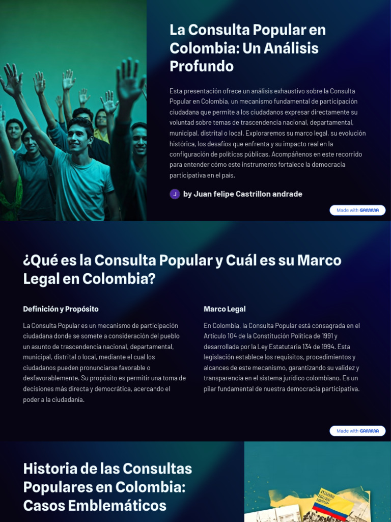 Análisis de la Consulta Popular en Colombia | PDF | Democracia ...