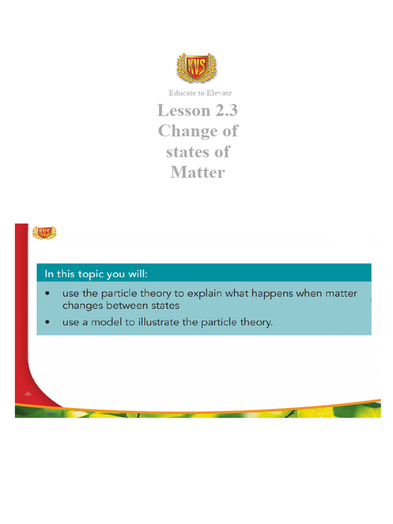 Understanding States of Matter Changes | PDF