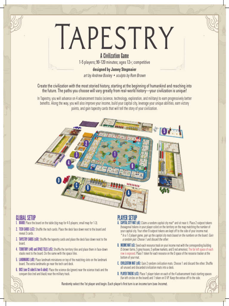 Tapestry Board Game Setup Guide | PDF