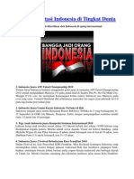 Deretan Prestasi Indonesia Di Tingkat Dunia - Ok
