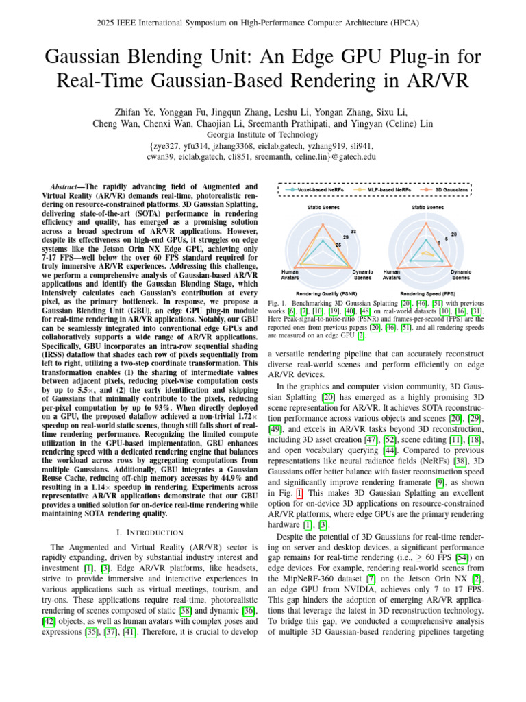 Gaussian Blending Unit for AR/VR Rendering | PDF | Rendering (Computer ...