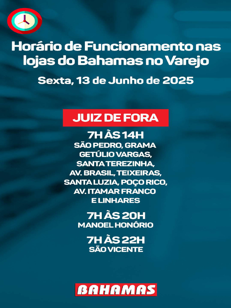 Horário Feriado 13 de Junho | PDF