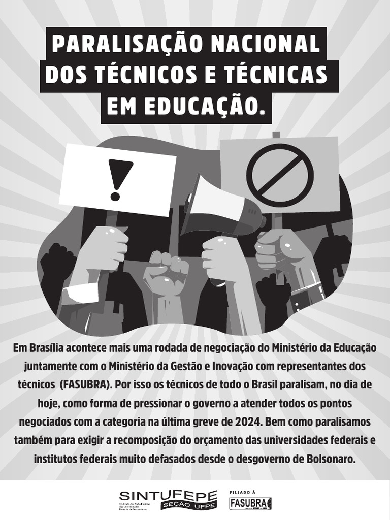 Paralisação Nacional dos Técnicos em Educação | PDF