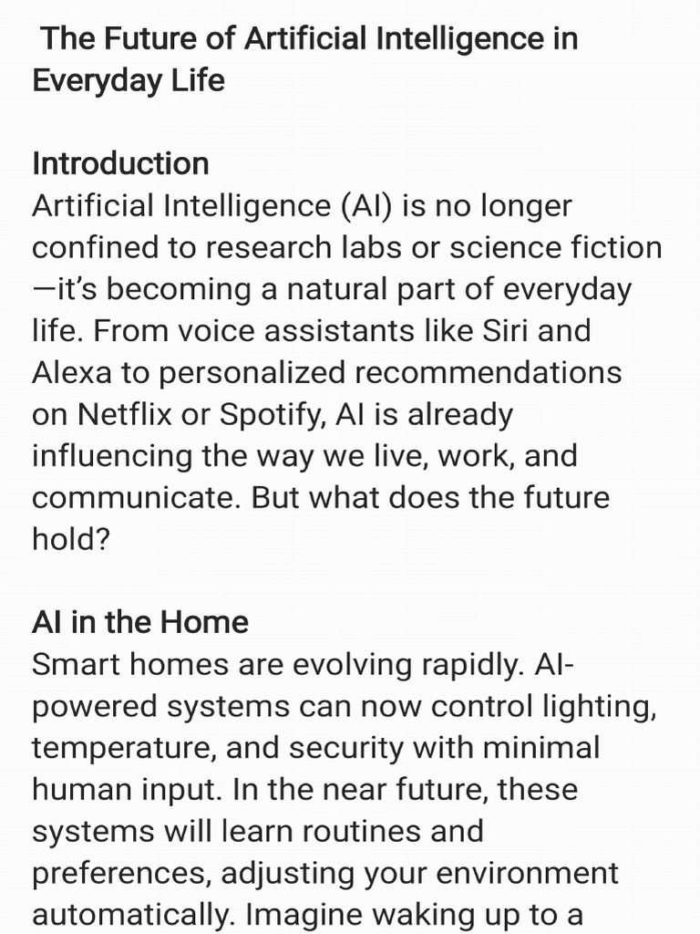 The Future of Artificial Intelligence PDF