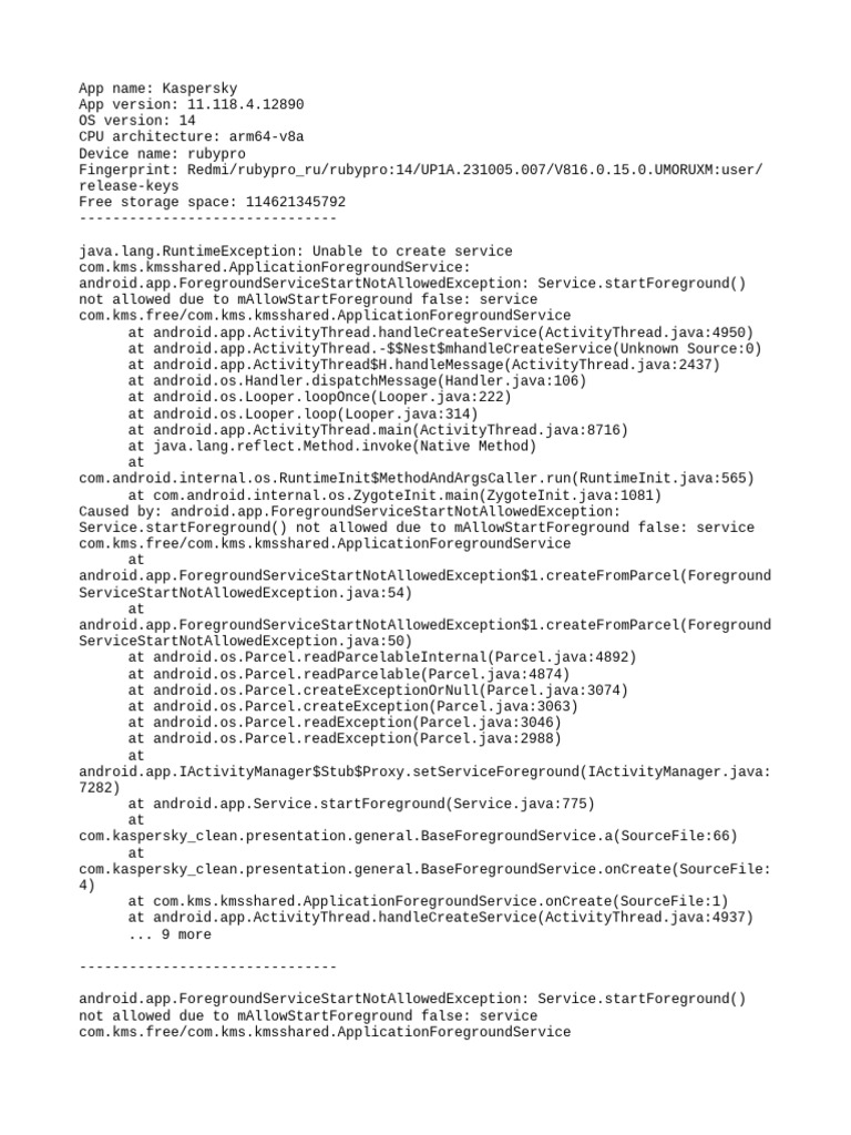 Stack Trace 2025.05.29 12-06-03.511 | PDF | Android (Operating System ...