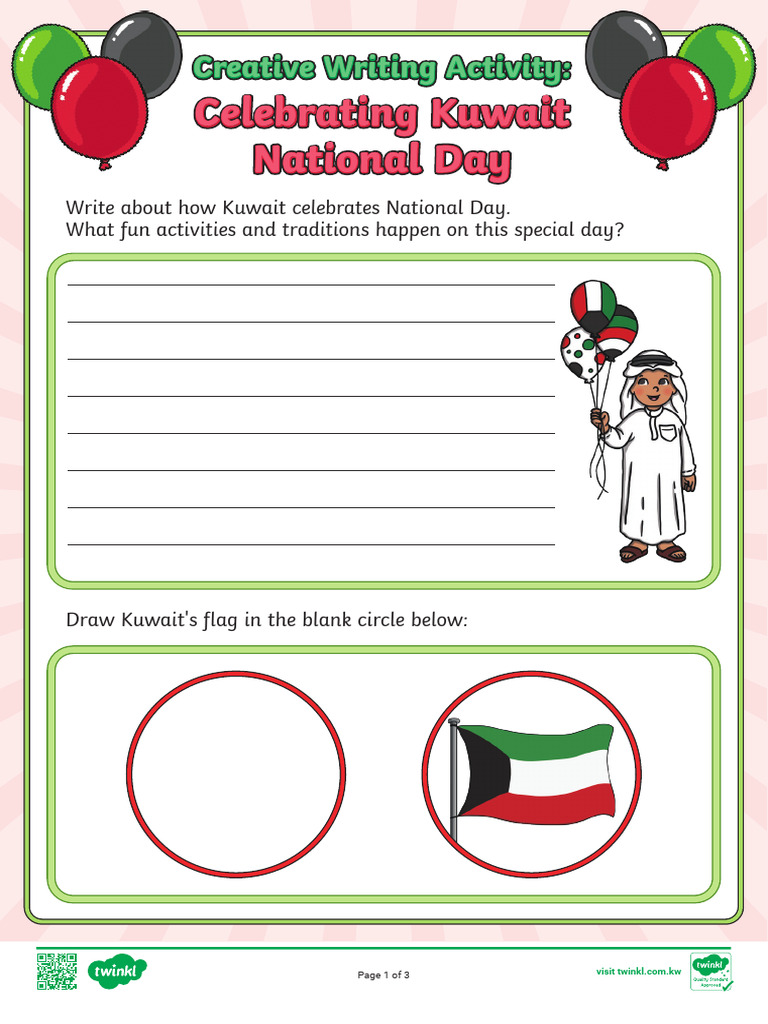 Ku KN 1737469007 Creative Writing About Kuwait National Day Ver 1 | PDF