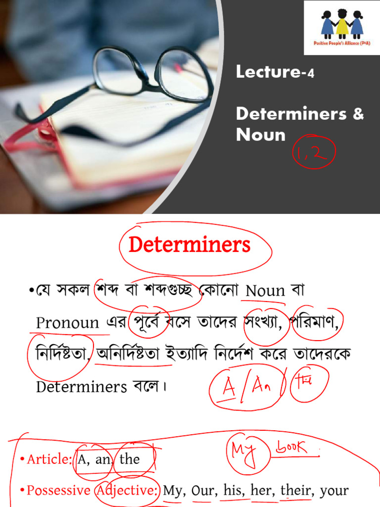 Lecture-4 Determiner & Noun | PDF | Adjective | Noun