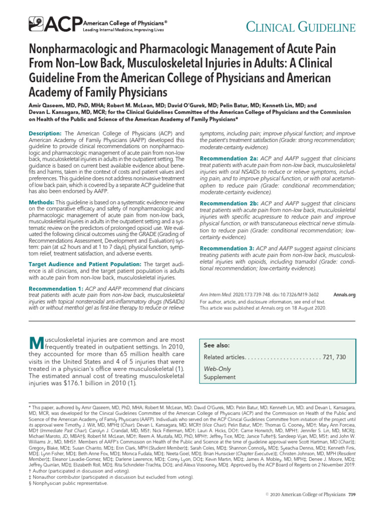 Acute Pain Management Guidelines | PDF | Opioid | Nonsteroidal Anti ...