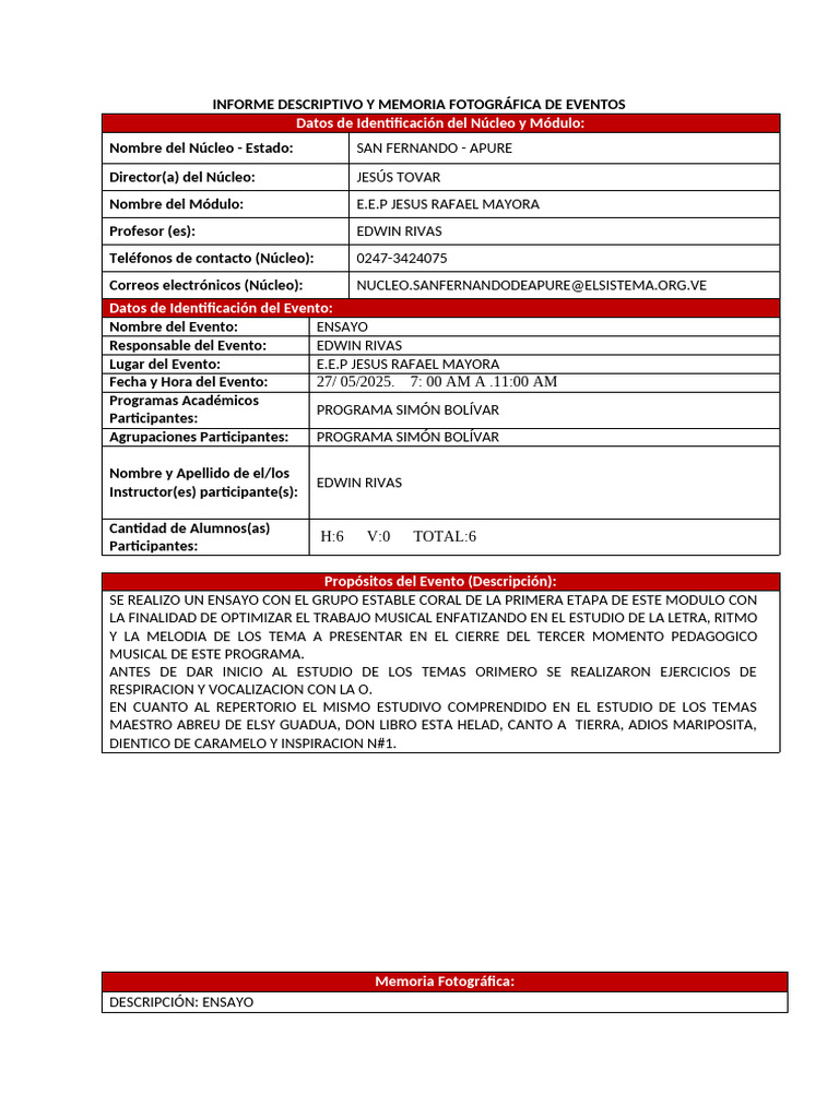 Informe Edwin Rivas | PDF