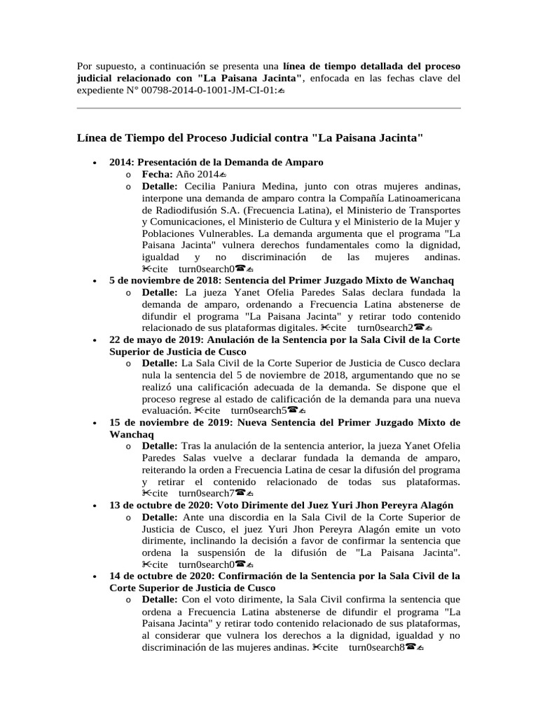 Linea de Tiempod El Caso | PDF | Justicia | Crimen y violencia