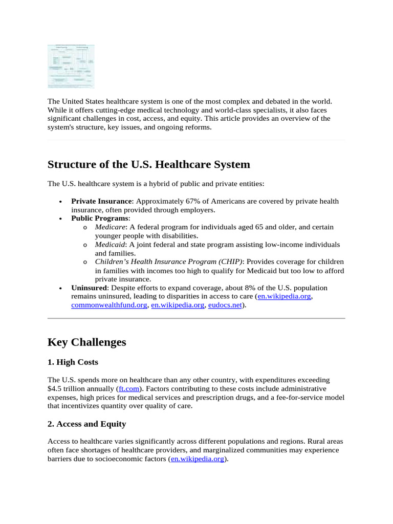 The United States Healthcare System Is One of The Most Complex and ...