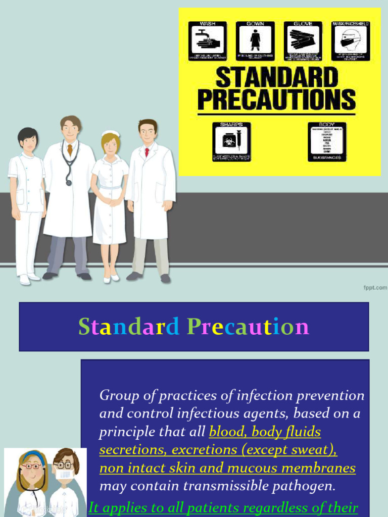 Infection Control Standard Precautions Guide | PDF | Personal ...