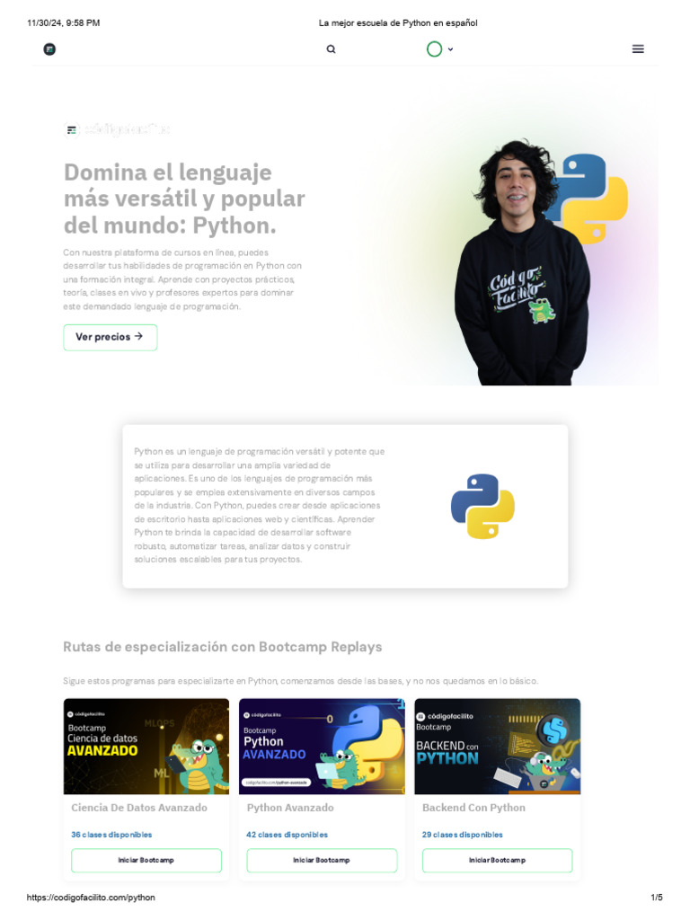 La Mejor Escuela de Python en Español | PDF | Python (lenguaje de ...