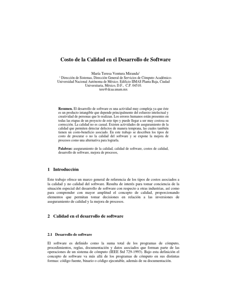 Prevención de Defectos en Software | PDF | Calidad (comercial ...