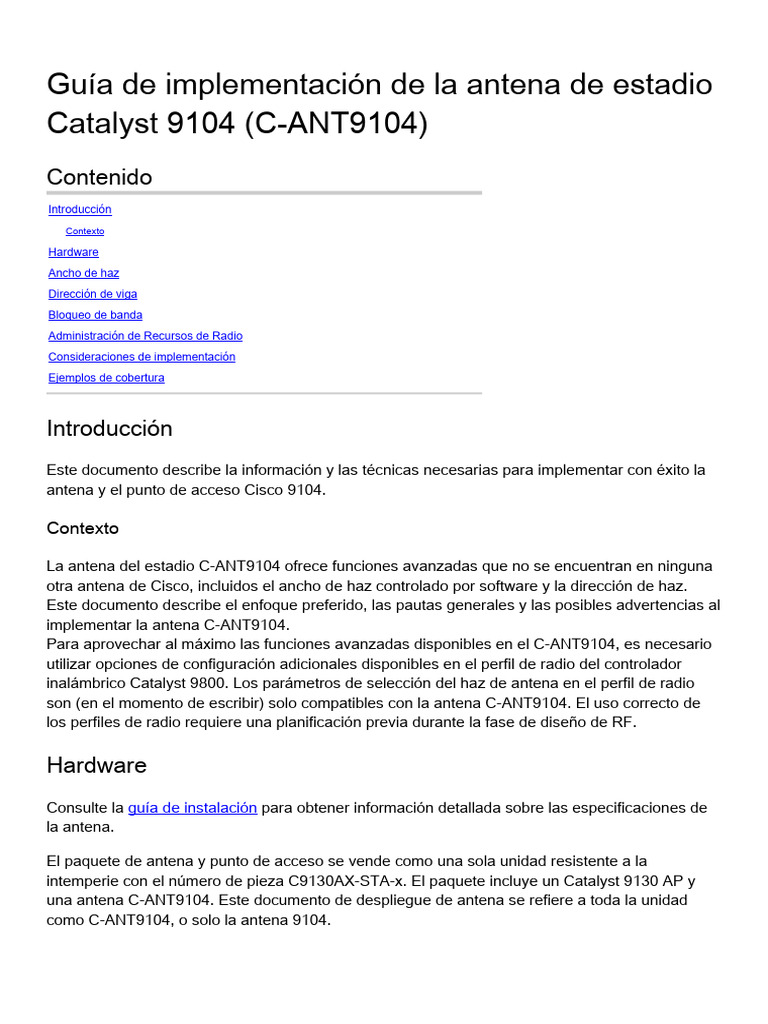 Catalyst 9104 Stadium Antenna C Ant9104 | PDF | Antena (Radio) | Software