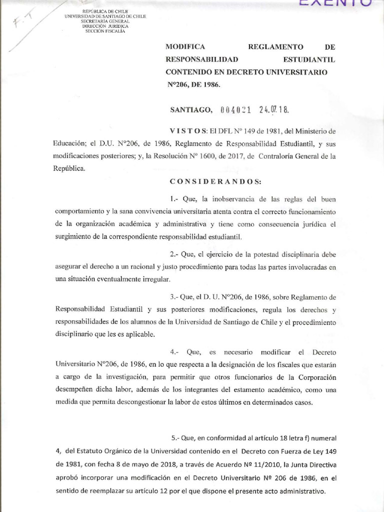 R 4021 Reglamento Responsabilidad Estudiantil Compressed | PDF