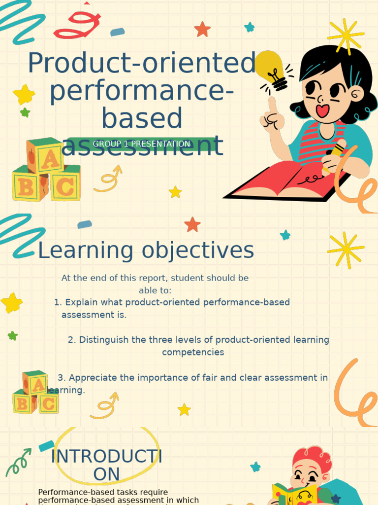 GROUP 1 Product Oriented Performance Based Assessment | PDF ...