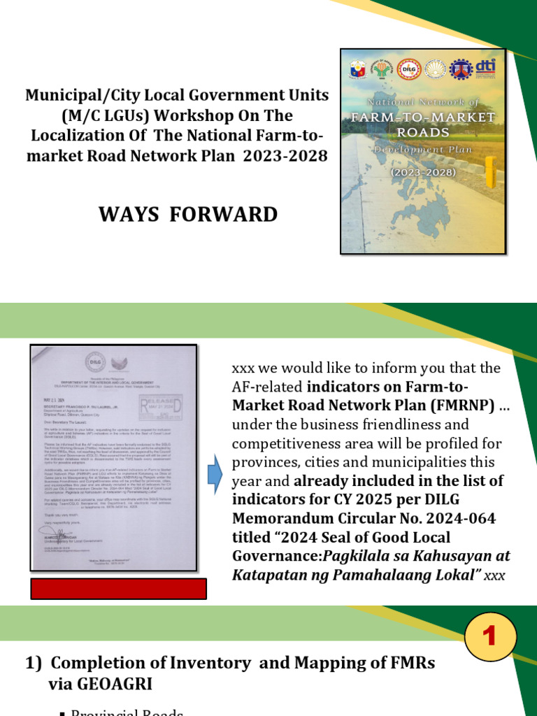 Ways Forward Pro Forma Presentation (1) PDF Agriculture