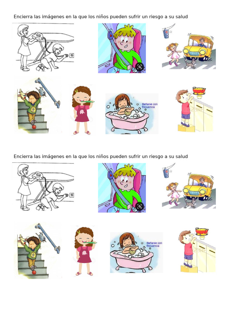 Encierra Las Imágenes en La Que Los Niños Pueden Sufrir Un Riesgo A Su ...
