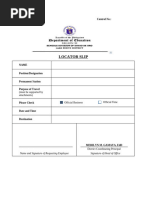 DepEd Locator Slip Template | PDF | Government