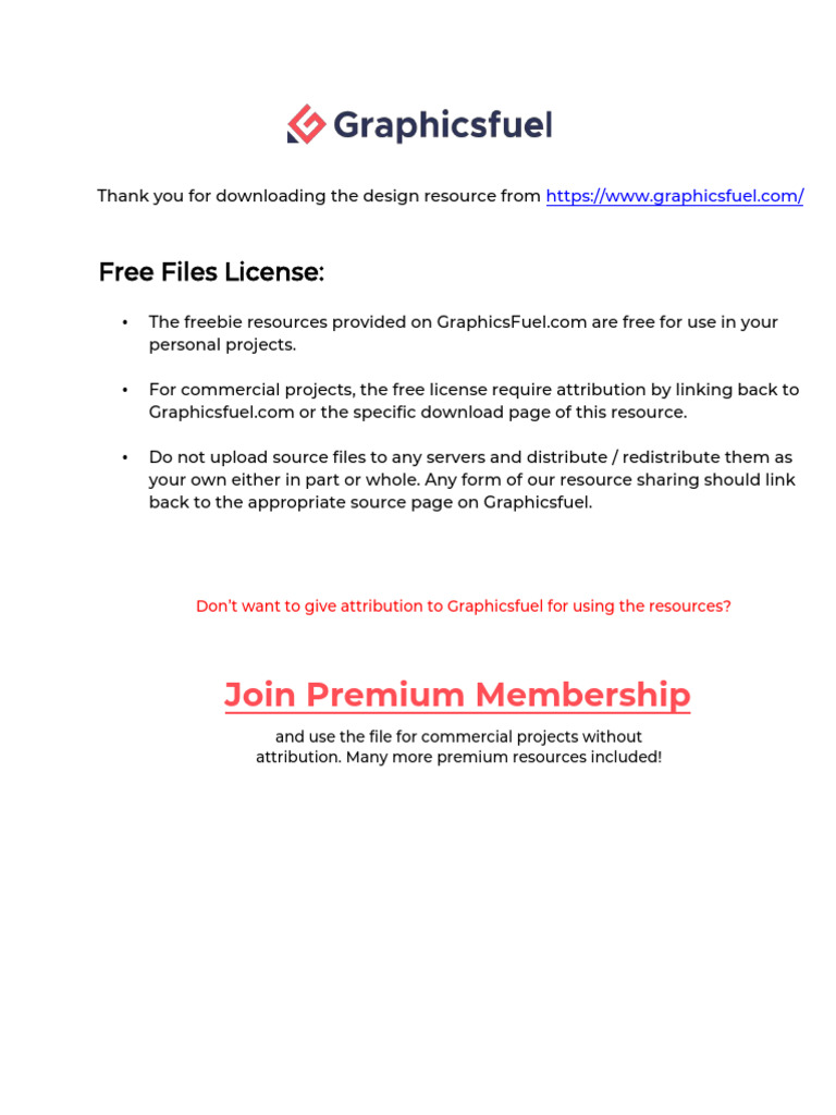 GraphicsFuel Free Resource License Guide | PDF