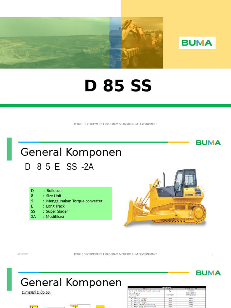 Komponen dan Fungsi Dozer D85SS | PDF