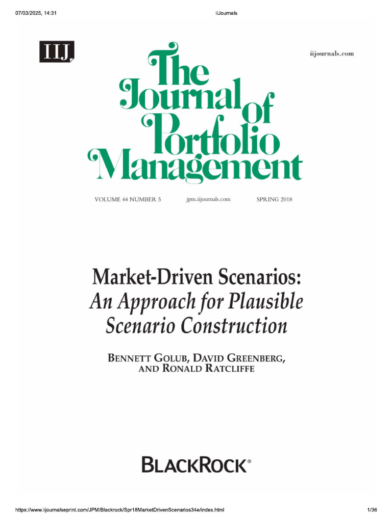 Market-Driven Scenarios BlackRock | PDF